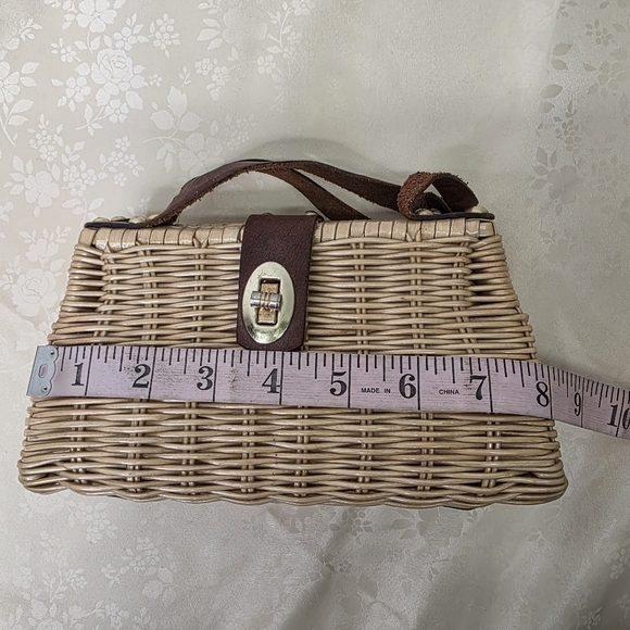 Vtg 1960s Wicker Box Purse Top Handle MCM Handmade Hong Kong – PROJECT BAG - Picture 10 of 11